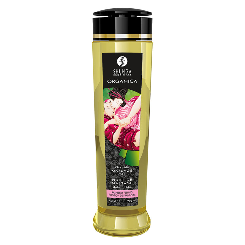 Shunga Organica kissable massage oil Raspberry Feeling 8 oz
