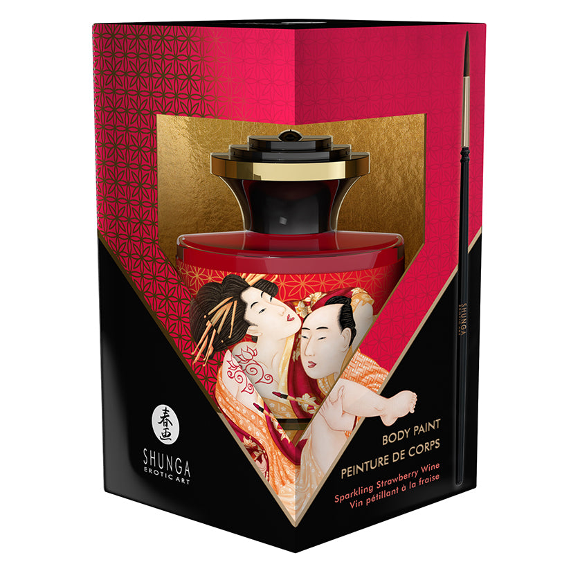Shunga Body Paint Sparkling Strawberry Wine 1.7 oz