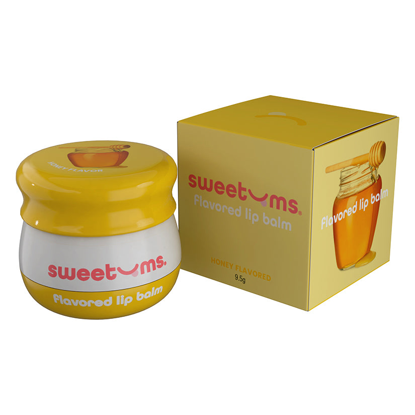 Sweetums Honey Flavored Lip Balm | Nourishing, Vegan Hydration with Built-In Mirror