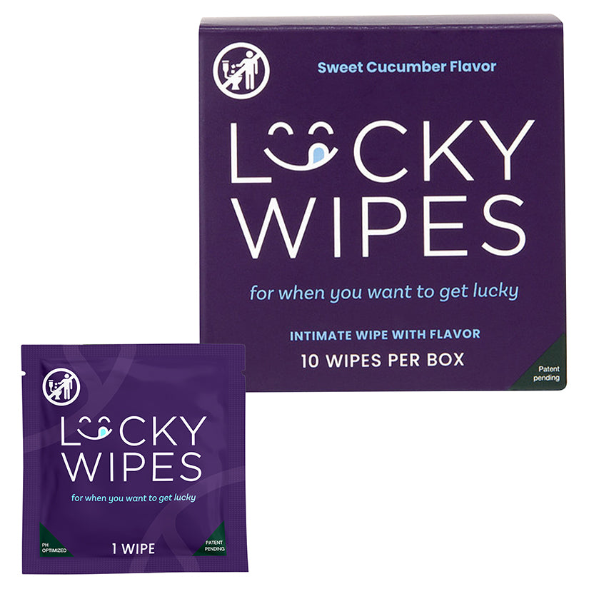 Lucky Wipes for Men – Sweet Cucumber | Refreshing, pH-Balanced Intimate Wipe