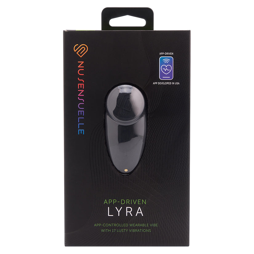 Sensuelle Lyra black app-controlled wearable vibrator with sleek discreet design