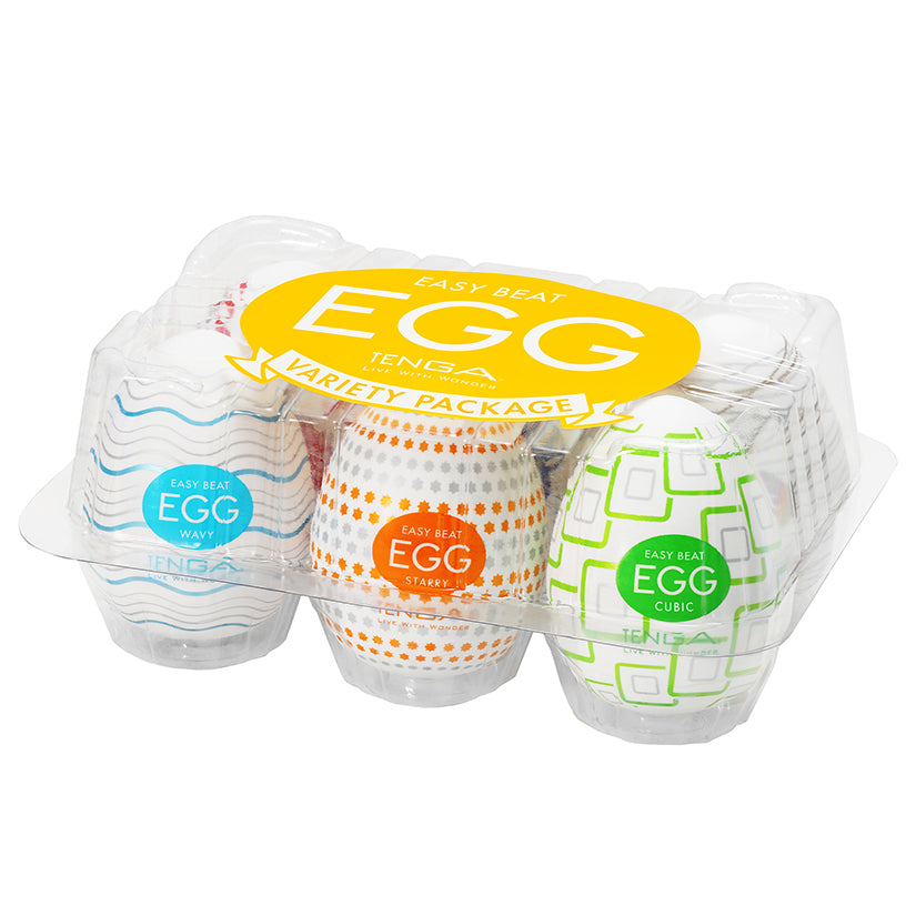 Tenga Easy Beat Egg Standard Pack of 6 disposable male masturbation sleeves variety set