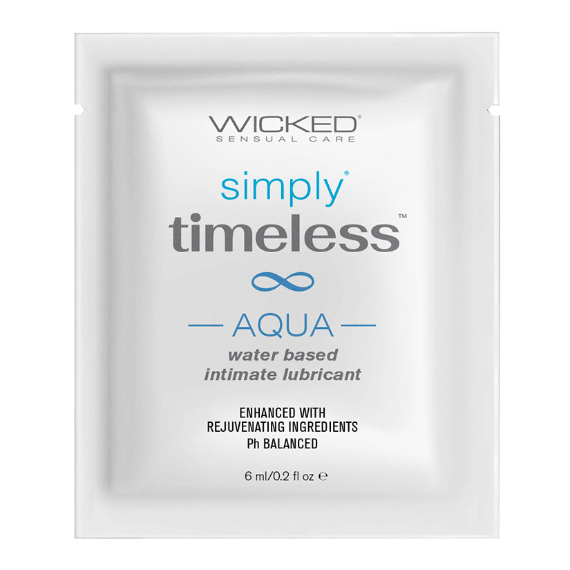 Wicked Sensual Care Simply Timeless Aqua – Water-Based Lubricant Packet | Travel & Wellness-Friendly