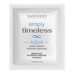 Wicked Sensual Care Simply Timeless Aqua – Water-Based Lubricant Packet | Travel & Wellness-Friendly
