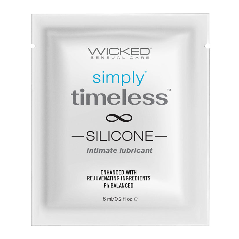 Wicked Sensual Care Simply Timeless Silicone Lubricant – 4 oz | Long-Lasting Moisture with Vitamin E