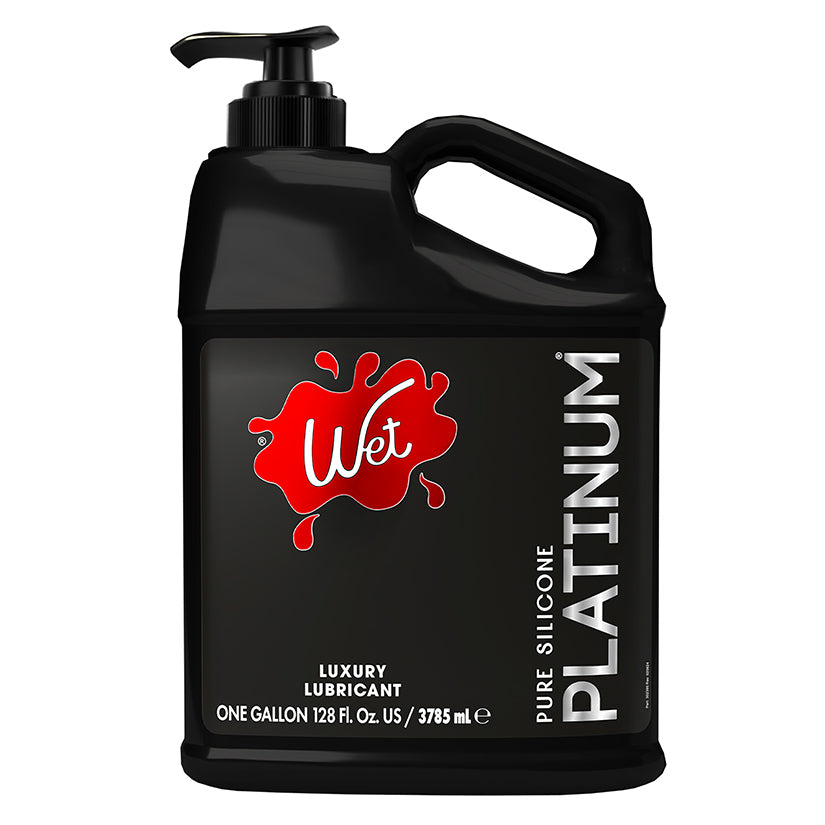 Wet Platinum silicone lubricant 128oz professional bottle