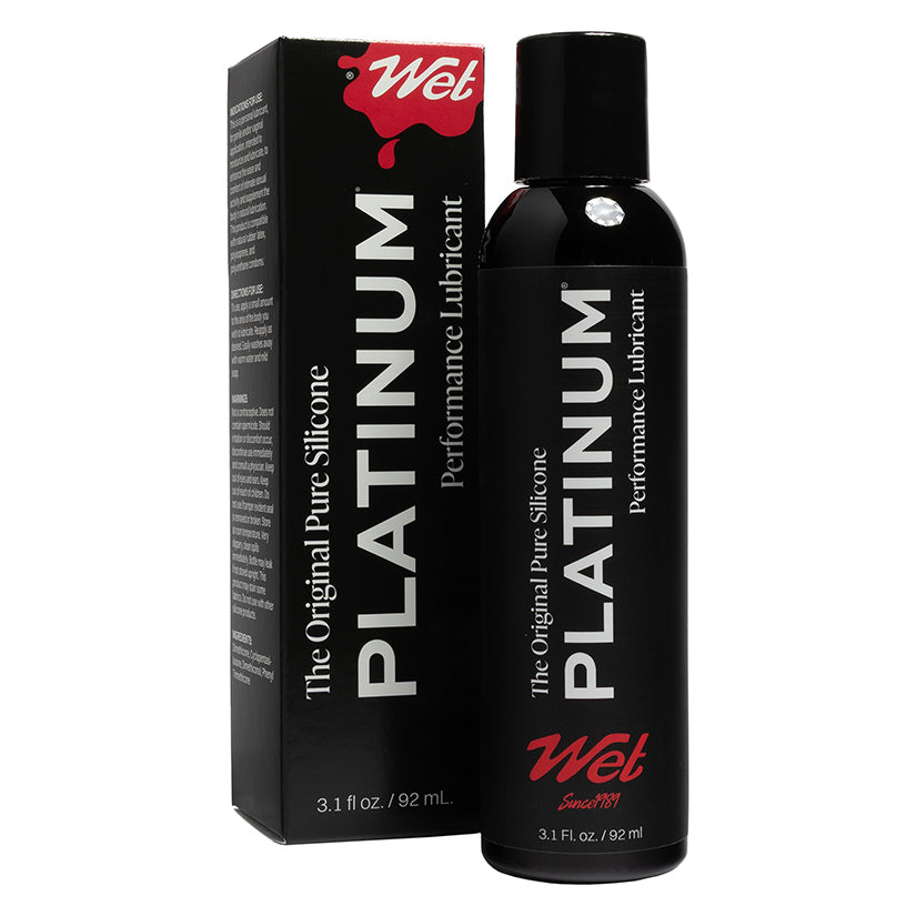 Wet Platinum silicone lubricant 3.1oz bottle