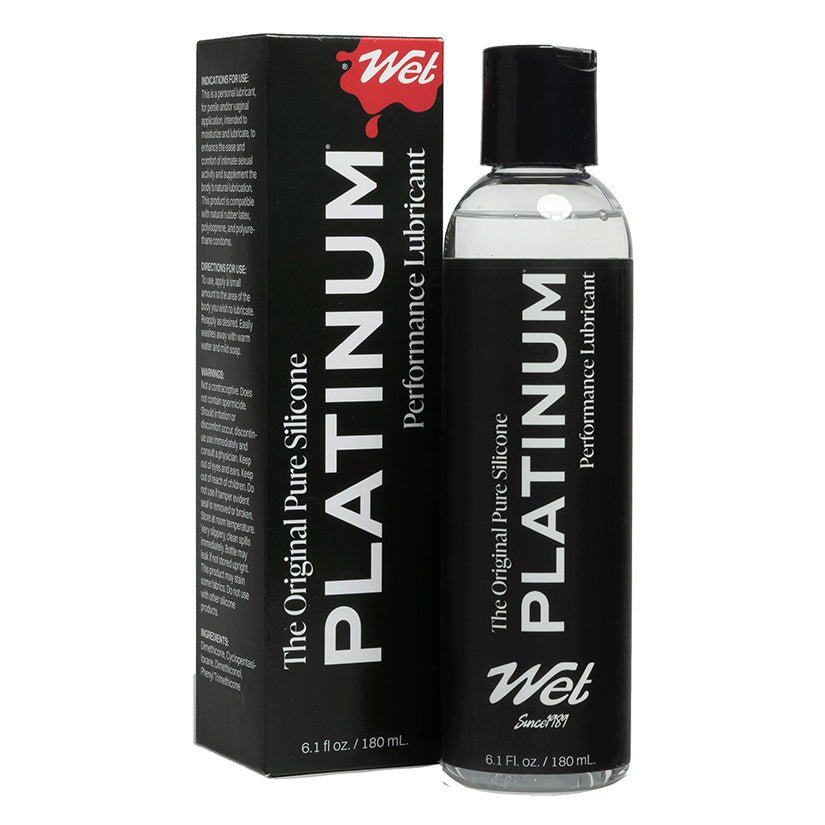 Wet Platinum silicone lubricant 6.1oz bottle