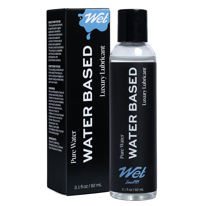 Wet water based lubricant 3.1oz bottle