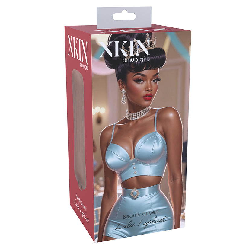 Xkin Pinup Masturbator Lulu Liplust Brown, realistic pinup style male pleasure sleeve
