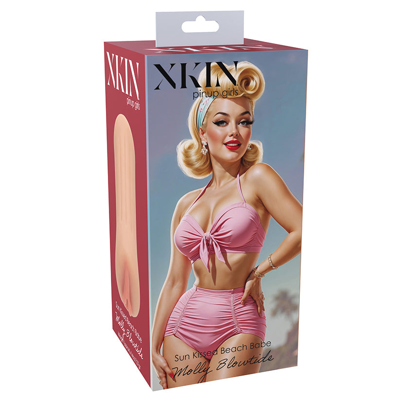 Xkin Pinup Masturbator Molly Blowtide Flesh, realistic pinup style male pleasure sleeve