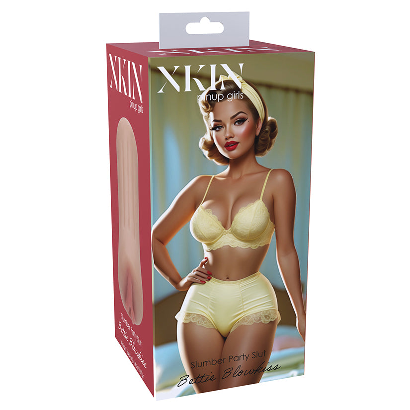 Xkin Pinup Masturbator Bettie Blowkiss Tan, retro pinup style realistic male pleasure sleeve