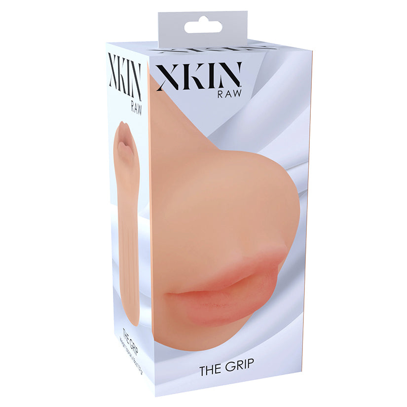 Xkin RAW The Grip Masturbator Flesh, textured realistic male pleasure sleeve with strong internal grip