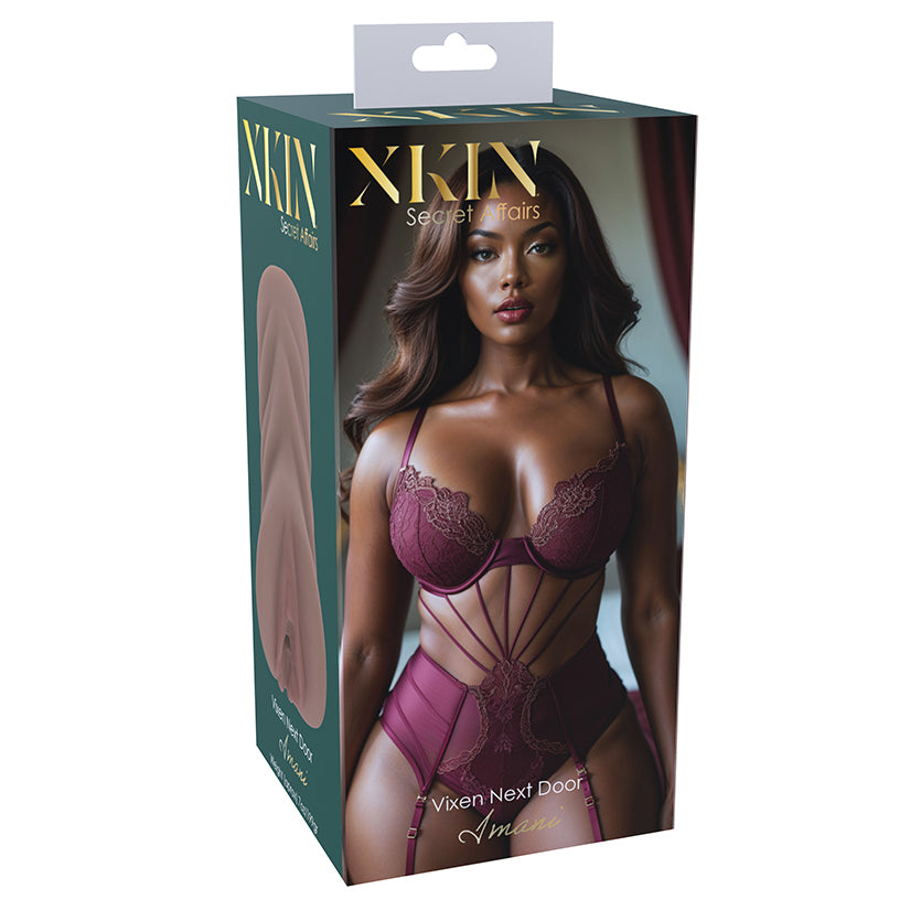 Xkin Secret Affairs Masturbator Imani Brown, realistic textured male pleasure sleeve
