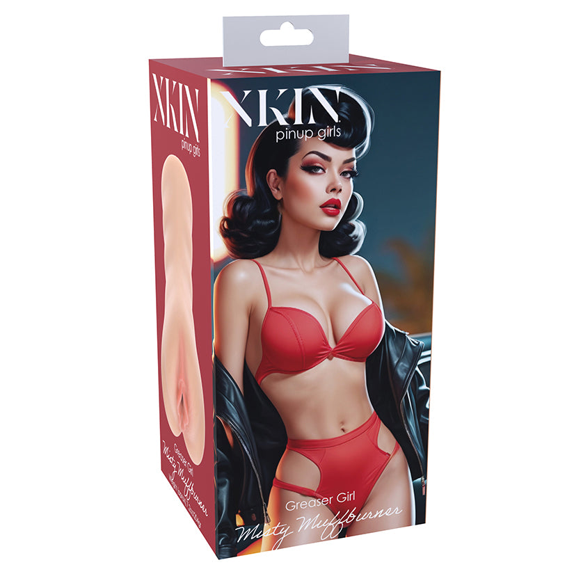 Xkin Pinup Masturbator Misty Muffburner Flesh, curvy realistic male pleasure sleeve