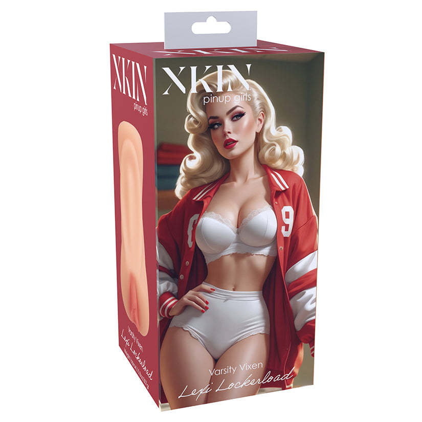 Xkin Pinup Masturbator Lexi Lockerload Flesh, curvy realistic male pleasure sleeve with detailed texture