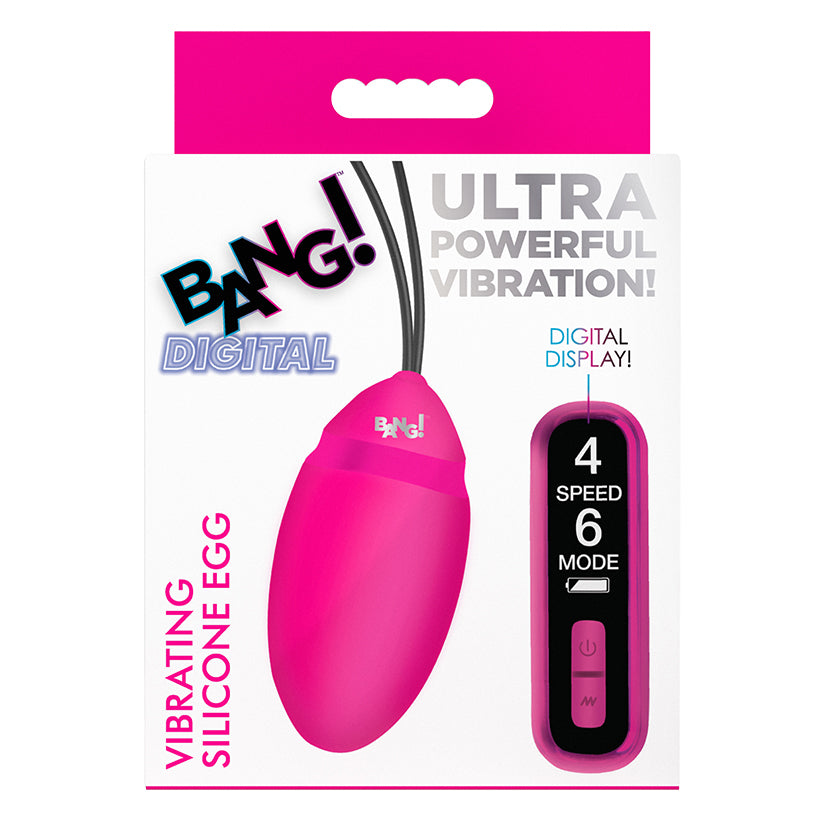 Bang vibrating silicone egg with wireless digital remote control