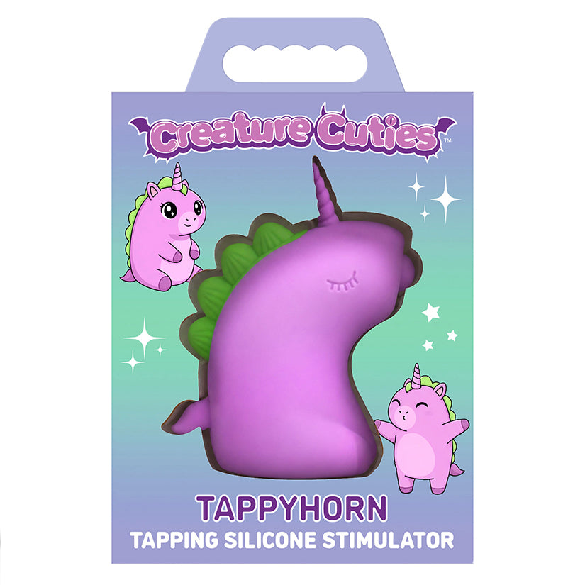 Purple Creature Cuties Tappyhorn tapping silicone unicorn stimulator