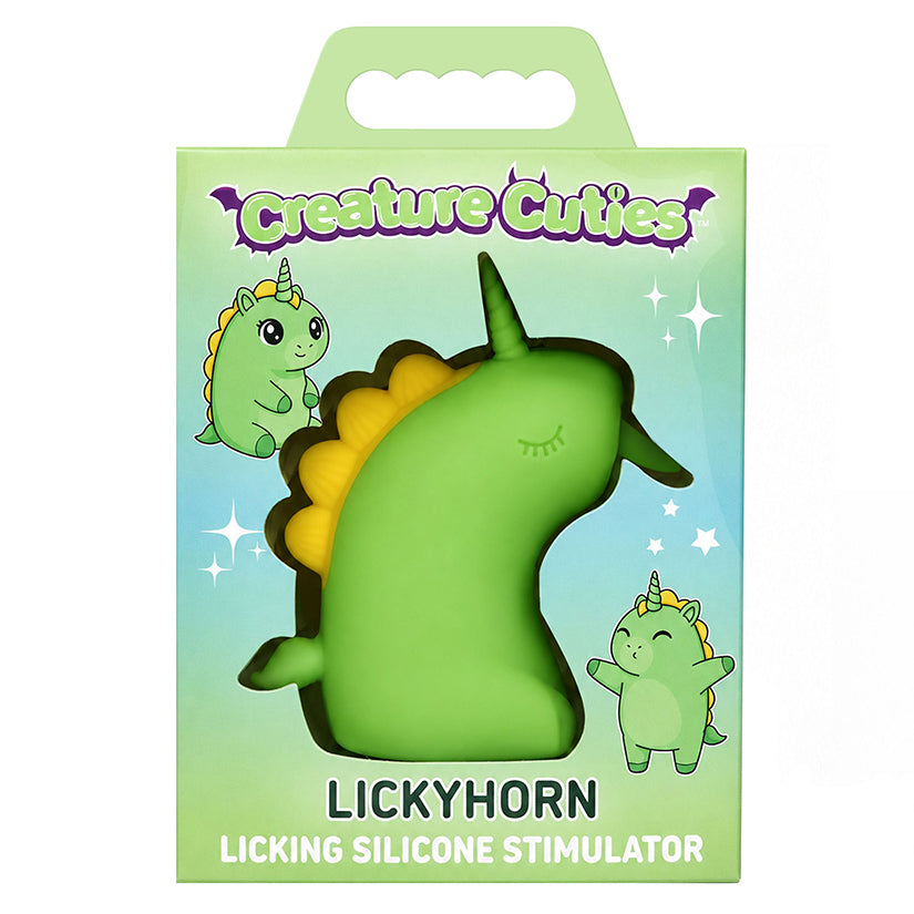 Green Creature Cuties Lickyhorn licking silicone unicorn stimulator
