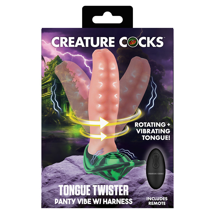 Creature Cocks Tongue Lasher panty vibe with harness